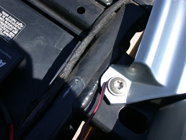 Chassis screw I used as grounding point